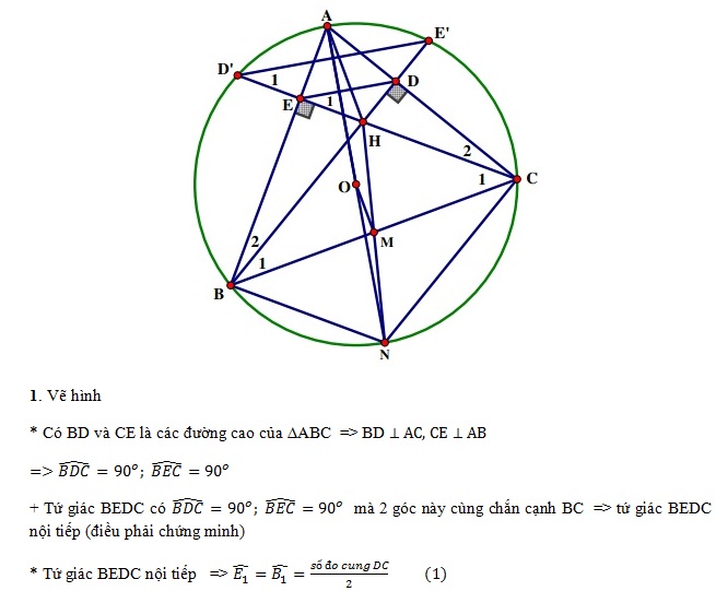 3,0 điểm) Cho đàng tròn trĩnh (O) thắt chặt và cố định và tam giác ABC sở hữu tía góc ...