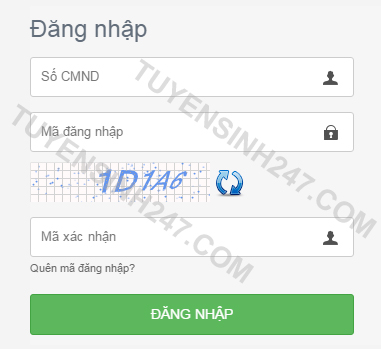 Cac buoc khi dang nhap he thong thisinh.thithptquocgia.edu.vn