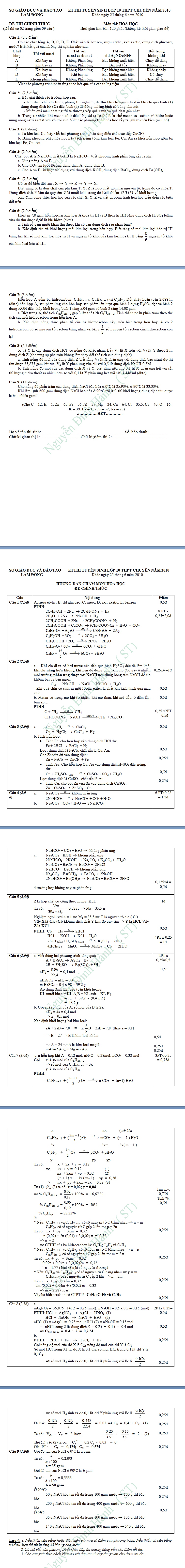 Điểm thi lớp 10 năm 2012 197635fdf092bb581bdff7f2cdf8eea2 43001067.lamdong Đề thi tuyển sinh vào lớp 10 chuyên hóa tỉnh Lâm Đồng năm 2010