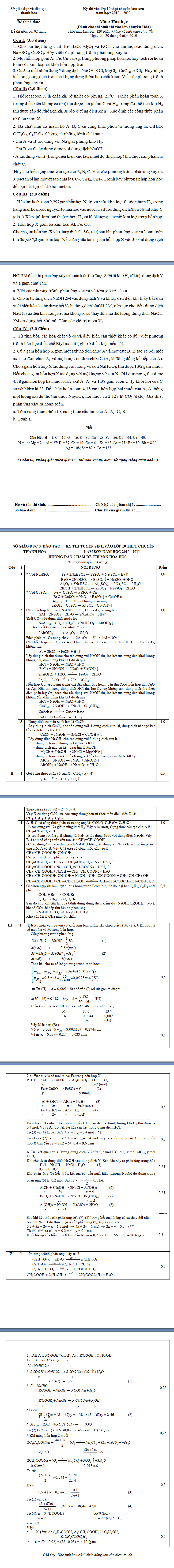 Điểm thi lớp 10 năm 2012 1aebf637e1f0087de176733201da94df 43018586.lmson Đề thi vào lớp 10 chuyên Hóa tỉnh Thanh Hóa thpt Lam Sơn