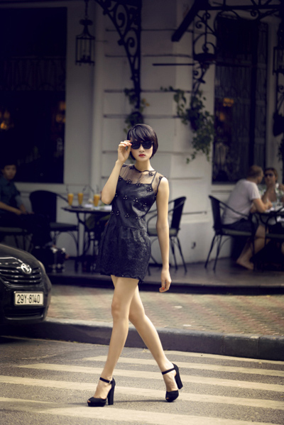 Thuy Trang Viet nam next top model huong dan chon vay, ao dao pho