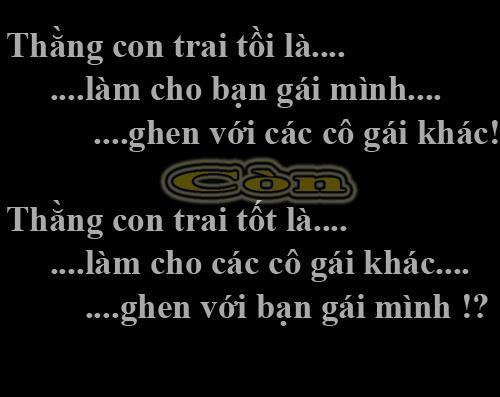 Một sự khác biệt giữa một người con trai tồi và một người con trai tốt.