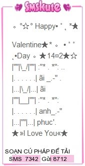 Tin nhan hay, hai huoc cho ngay Valentine