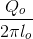 \frac{Q_{o}}{2\pi l_{o}}