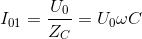 I_{01}=\frac{U_{0}}{Z_{C}}=U_{0}\omega C