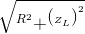 \sqrt{^{R^{2}} + ^{\left ( _{Z_{L}} \right )^{2}}}