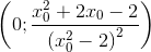 \left (0; \frac{x_{0}^{2}+2x_{0}-2}{\left ( x_{0}^{2}-2 \right )^{2}}\right )