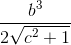 \frac{b^{3}}{2\sqrt{c^{2}+1}}