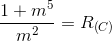 \frac{1+m^{5}}{m^{2}}=R_{\left(C\right )}