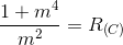 \frac{1+m^{4}}{m^{2}}=R_{\left(C\right )}