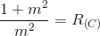 \frac{1+m^{2}}{m^{2}}=R_{\left(C\right )}