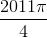 \frac{2011\pi }{4}