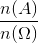 \frac{n(A)}{n(\Omega )}