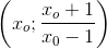 \left ( x_{o};\frac{x_{o}+1}{x_{0}-1} \right )