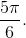 \frac{5\pi }{6}.