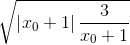 \sqrt{\left | x_{0}+1 \right |\frac{3}{x_{0}+1}}
