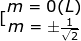 \dpi{100} \fn_jvn [\begin{matrix} m=0(L)\\m=\pm \frac{1}{\sqrt{2}} \end{matrix}