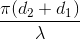 \frac{\pi (d_{2}+d_{1})}{\lambda }