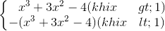 \left\{\begin{matrix} x^{3}+3x^{2}-4 (khi x>1)\\-(x^{3}+3x^{2}-4)(khi x<1) \end{matrix}\right.