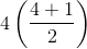 4\left ( \frac{4+1}{2} \right )