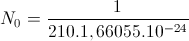 N_{0}=\frac{1}{210.1,66055.10^{-24}}