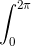 \int_{0}^{2\pi }