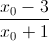 \frac{x_{0}-3}{x_{0}+1}
