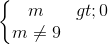 \left\{\begin{matrix} m>0\\m\neq 9 \end{matrix}\right.