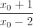\frac{x_{0}+1}{x_{0}-2}