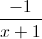 \frac{-1}{\lef{x+1}}