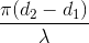 \frac{\pi (d_{2}-d_{1})}{\lambda }