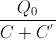 \frac{Q_{0}}{C+C^{'}}