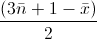 \frac{(3\bar{n}+1-\bar{x})}{2}