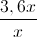 \frac{3,6x}{x}