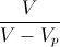 \frac{V}{V-V_{p}}