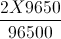 \frac{2X9650}{96500}