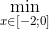 \min_{x\in [-2;0]}