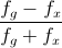 \frac{f_{g}-f_{x}}{f_{g}+f_{x}}