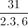\frac{31}{2.3,6}