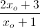 \frac{2x_{o}+3}{x_{o}+1}