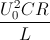 \frac{U^{2}_{0}CR}{L}