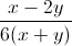 \frac{x-2y}{6(x+y)}