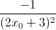 \frac{-1}{(2x_{0}+3)^{2}}