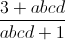 \frac{3+abcd}{abcd+1}