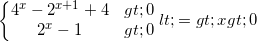 \small \left\{\begin{matrix} 4^{x}-2^{x+1}+4>0\\2^{x} -1>0 \end{matrix}\right.<=> x>0