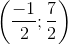 \left ( \frac{-1}{2} ;\frac{7}{2}\right )