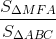\frac{S_{\Delta MFA}}{S_{\Delta ABC}}