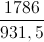 \frac{1786}{931,5}