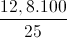 \frac{12,8.100}{25}
