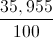 \frac{35,955}{100}